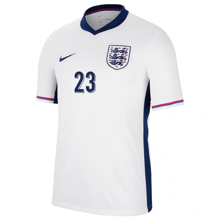 Kids Football England Alessia Russo #23 White Home Jersey 24-26 T-Shirt Nz