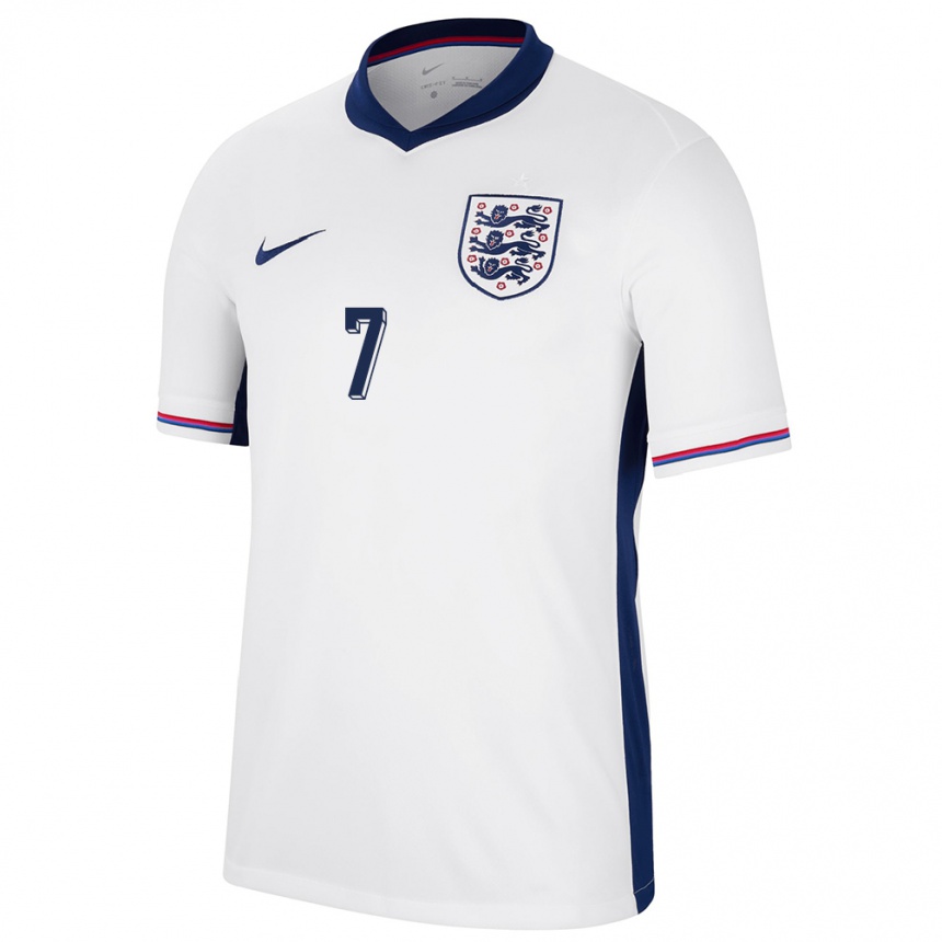 Kids Football England Bukayo Saka #7 White Home Jersey 24-26 T-Shirt Nz