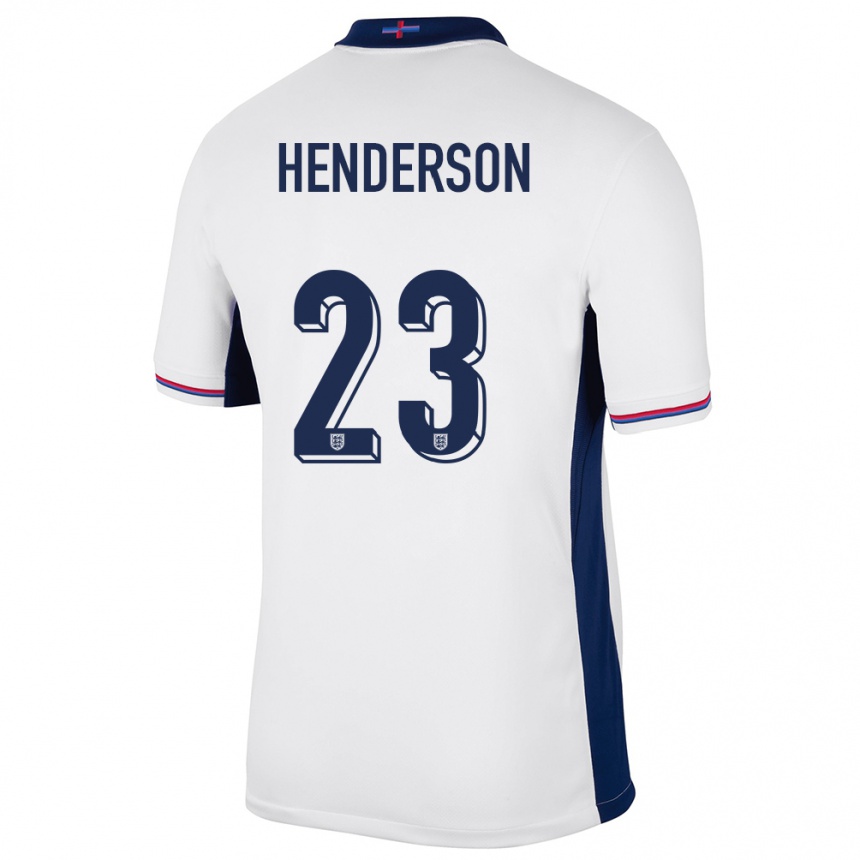 Kids Football England Dean Henderson #23 White Home Jersey 24-26 T-Shirt Nz