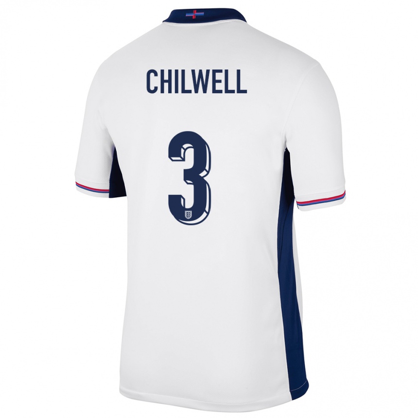 Kids Football England Ben Chilwell #3 White Home Jersey 24-26 T-Shirt Nz