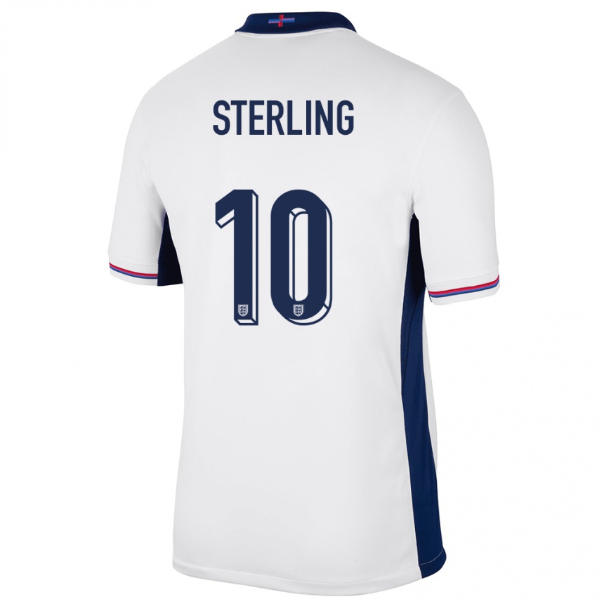 Kids Football England Raheem Sterling #10 White Home Jersey 24-26 T-Shirt Nz