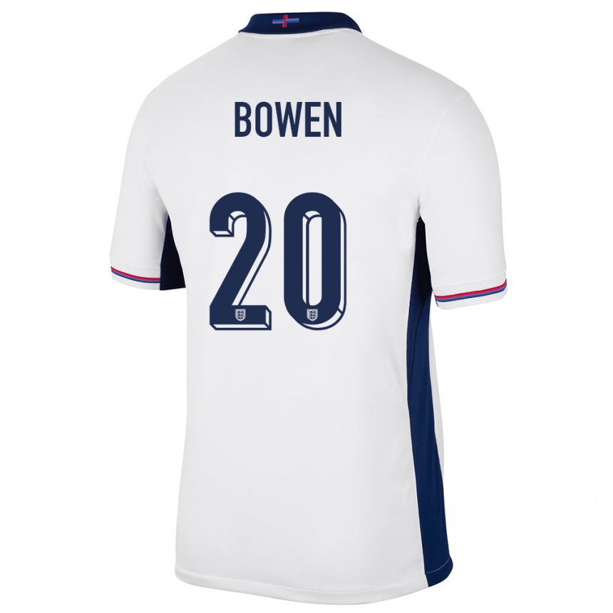 Kids Football England Jarrod Bowen #20 White Home Jersey 24-26 T-Shirt Nz