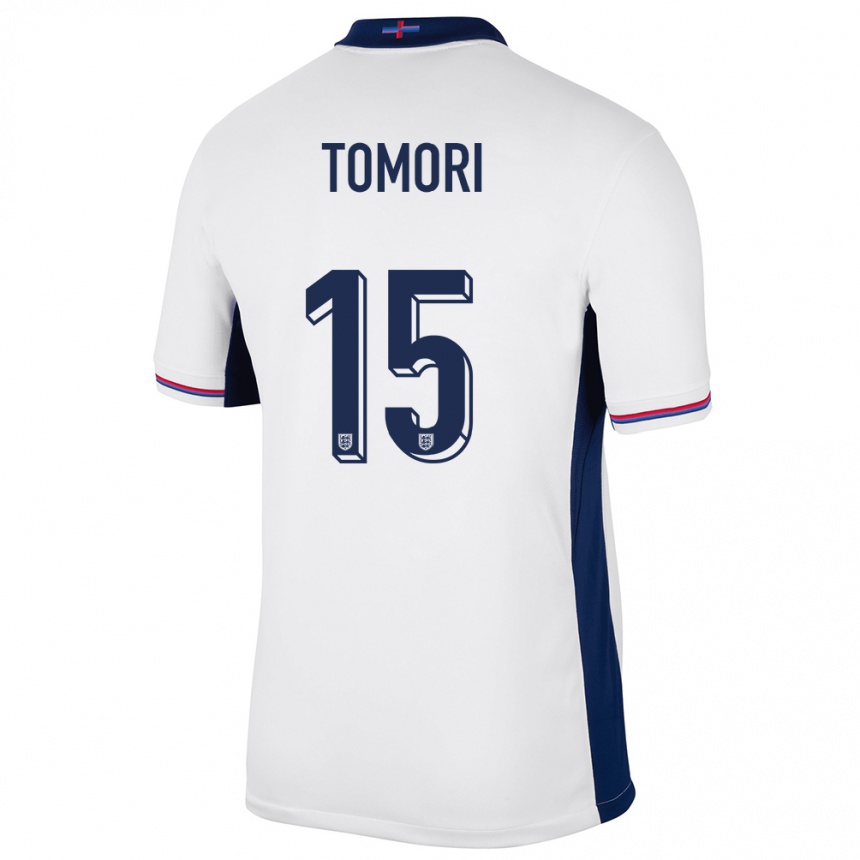 Kids Football England Fikayo Tomori #15 White Home Jersey 24-26 T-Shirt Nz