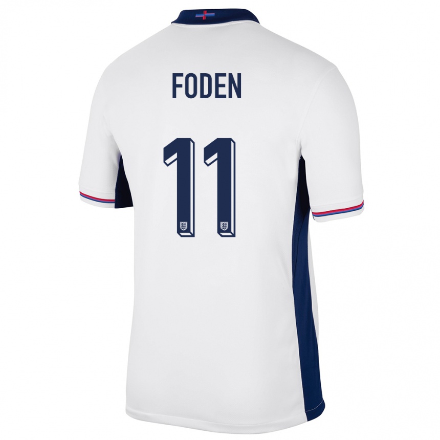 Kids Football England Phil Foden #11 White Home Jersey 24-26 T-Shirt Nz