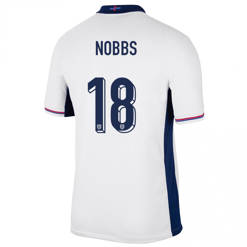 Kids Football England Jordan Nobbs #18 White Home Jersey 24-26 T-Shirt Nz