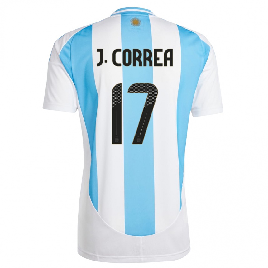 Kids Football Argentina Joaquin Correa #17 White Blue Home Jersey 24-26 T-Shirt Nz