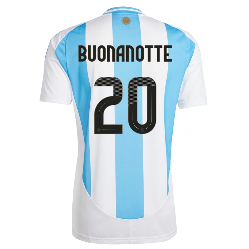 Kids Football Argentina Facundo Buonanotte #20 White Blue Home Jersey 24-26 T-Shirt Nz