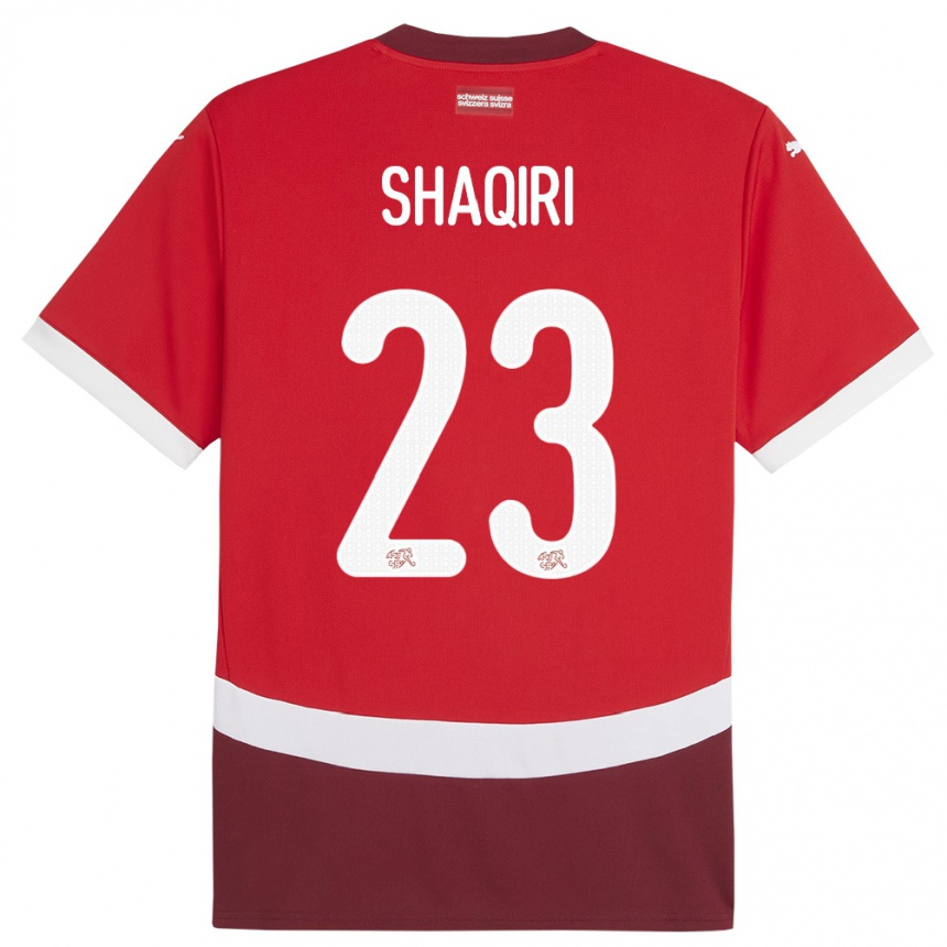 Kids Football Switzerland Xherdan Shaqiri #23 Red Home Jersey 24-26 T-Shirt Nz