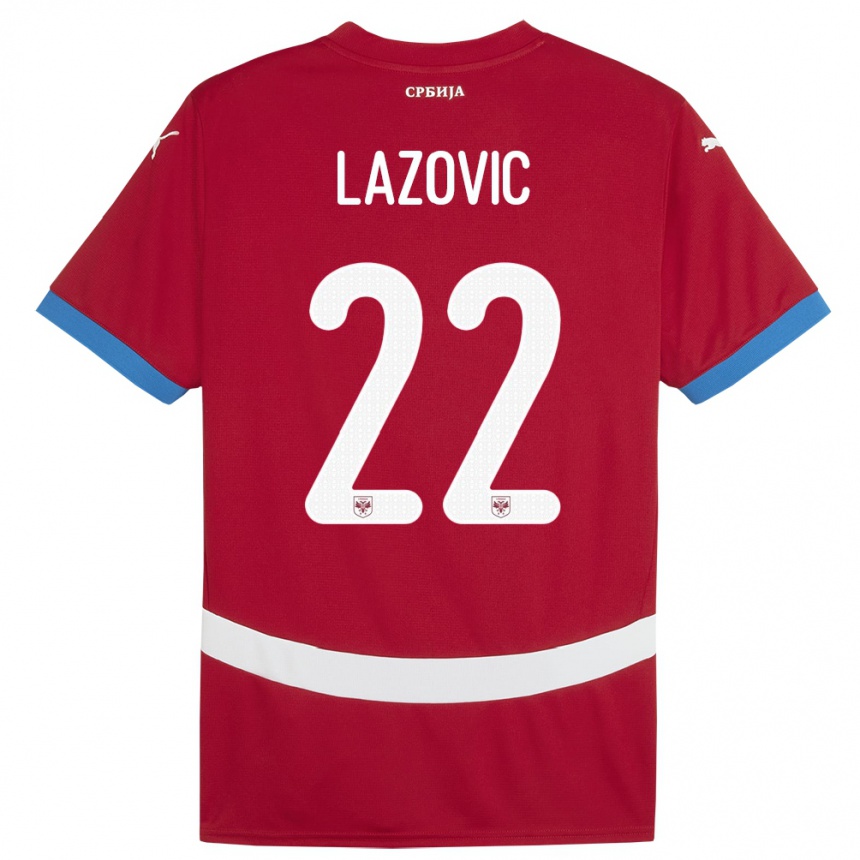 Kids Football Serbia Darko Lazovic #22 Red Home Jersey 24-26 T-Shirt Nz