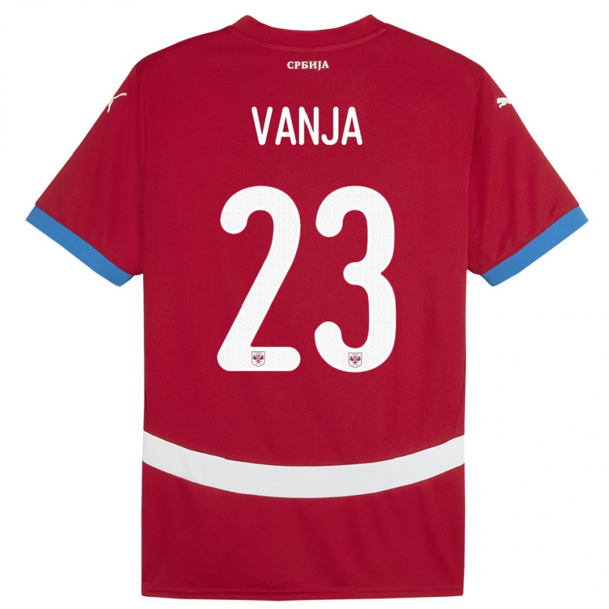 Kids Football Serbia Vanja Milinkovic-Savic #23 Red Home Jersey 24-26 T-Shirt Nz