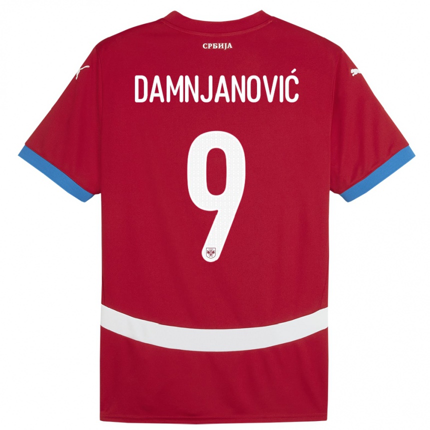 Kids Football Serbia Jovana Damnjanovic #9 Red Home Jersey 24-26 T-Shirt Nz