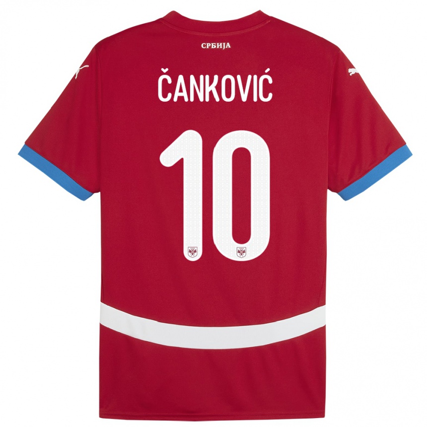 Kids Football Serbia Jelena Cankovic #10 Red Home Jersey 24-26 T-Shirt Nz