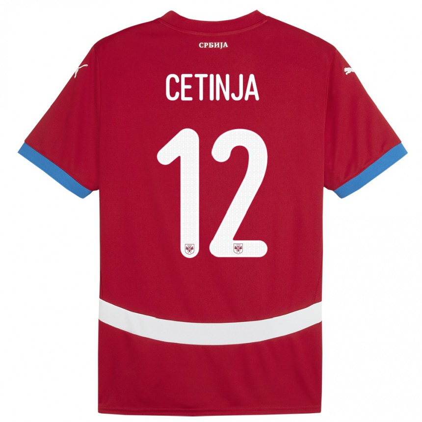 Kids Football Serbia Sara Cetinja #12 Red Home Jersey 24-26 T-Shirt Nz