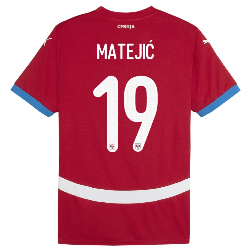 Kids Football Serbia Nina Matejic #19 Red Home Jersey 24-26 T-Shirt Nz