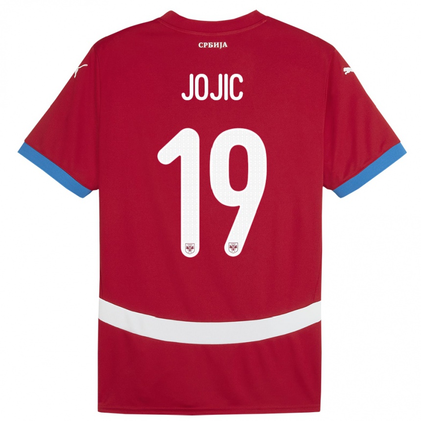 Kids Football Serbia Nikola Jojic #19 Red Home Jersey 24-26 T-Shirt Nz