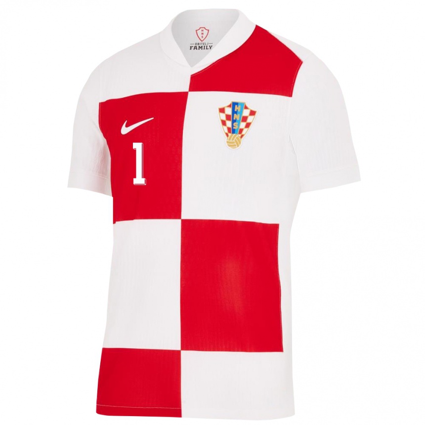 Kids Football Croatia Tin Sajko #1 White Red Home Jersey 24-26 T-Shirt Nz