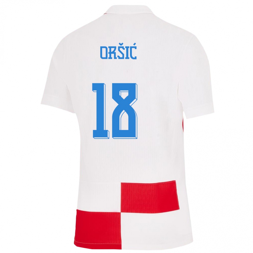 Kids Football Croatia Mislav Orsic #18 White Red Home Jersey 24-26 T-Shirt Nz