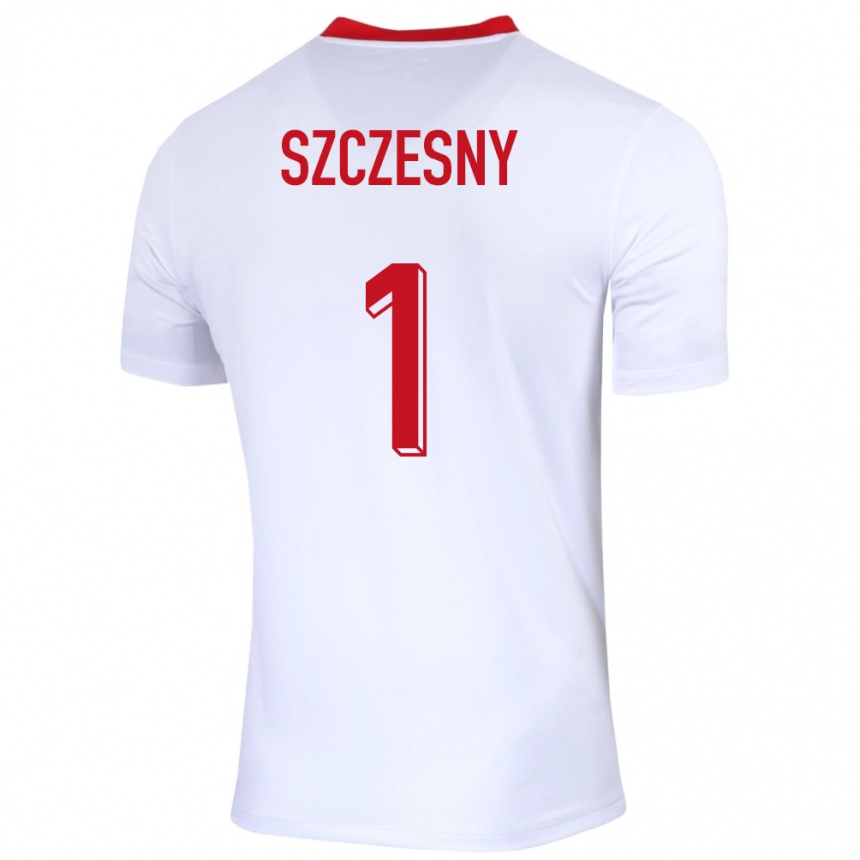 Kids Football Poland Wojciech Szczesny #1 White Home Jersey 24-26 T-Shirt Nz