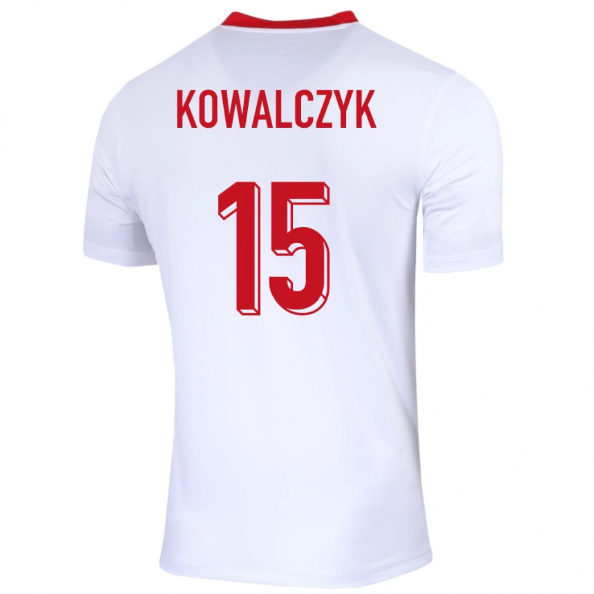 Kids Football Poland Mateusz Kowalczyk #15 White Home Jersey 24-26 T-Shirt Nz