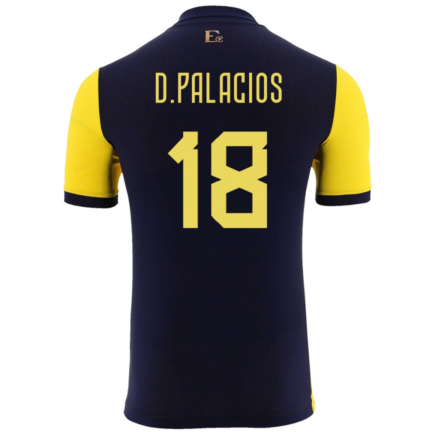 Kids Football Ecuador Diego Palacios #18 Yellow Home Jersey 24-26 T-Shirt Nz