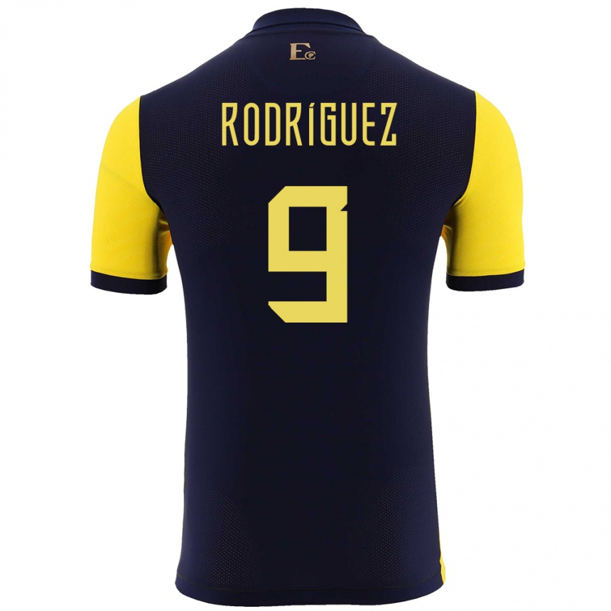 Kids Football Ecuador Ingrid Rodriguez #9 Yellow Home Jersey 24-26 T-Shirt Nz