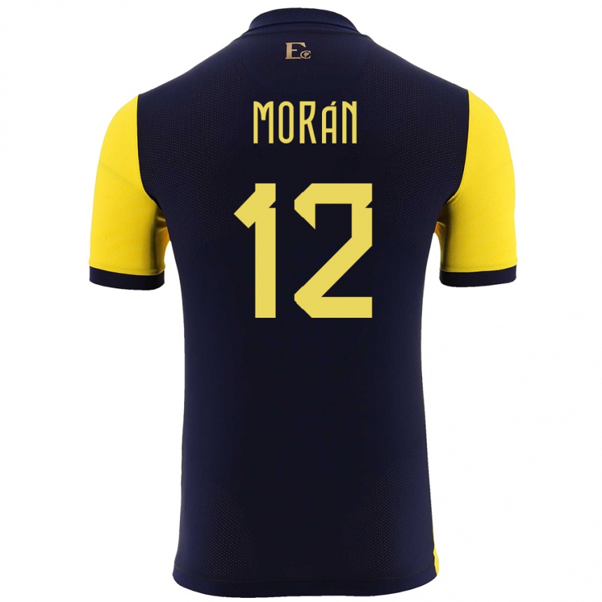 Kids Football Ecuador Andrea Moran #12 Yellow Home Jersey 24-26 T-Shirt Nz