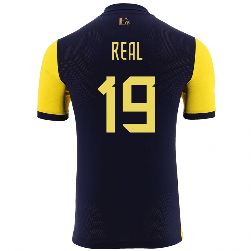 Kids Football Ecuador Kerlly Real #19 Yellow Home Jersey 24-26 T-Shirt Nz