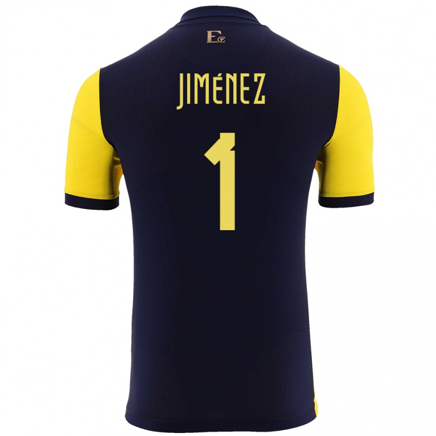 Kids Football Ecuador Tony Jimenez #1 Yellow Home Jersey 24-26 T-Shirt Nz