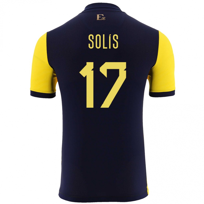 Kids Football Ecuador Mathias Solis #17 Yellow Home Jersey 24-26 T-Shirt Nz