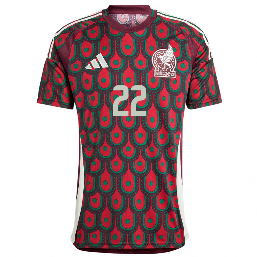 Kids Football Mexico Hirving Lozano #22 Maroon Home Jersey 24-26 T-Shirt Nz