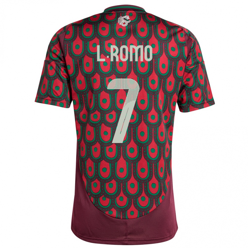 Kids Football Mexico Luis Romo #7 Maroon Home Jersey 24-26 T-Shirt Nz