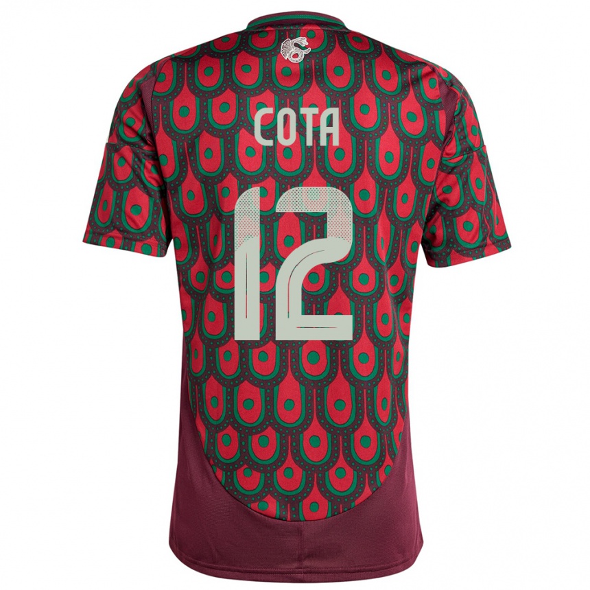 Kids Football Mexico Rodolfo Cota #12 Maroon Home Jersey 24-26 T-Shirt Nz