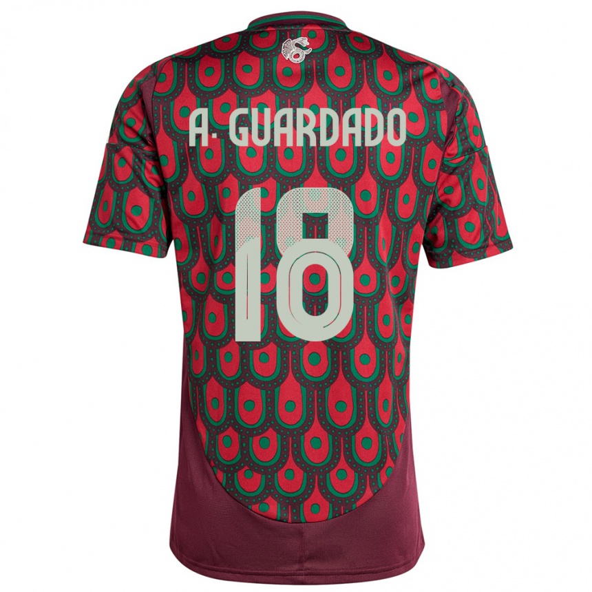 Kids Football Mexico Andres Guardado #18 Maroon Home Jersey 24-26 T-Shirt Nz