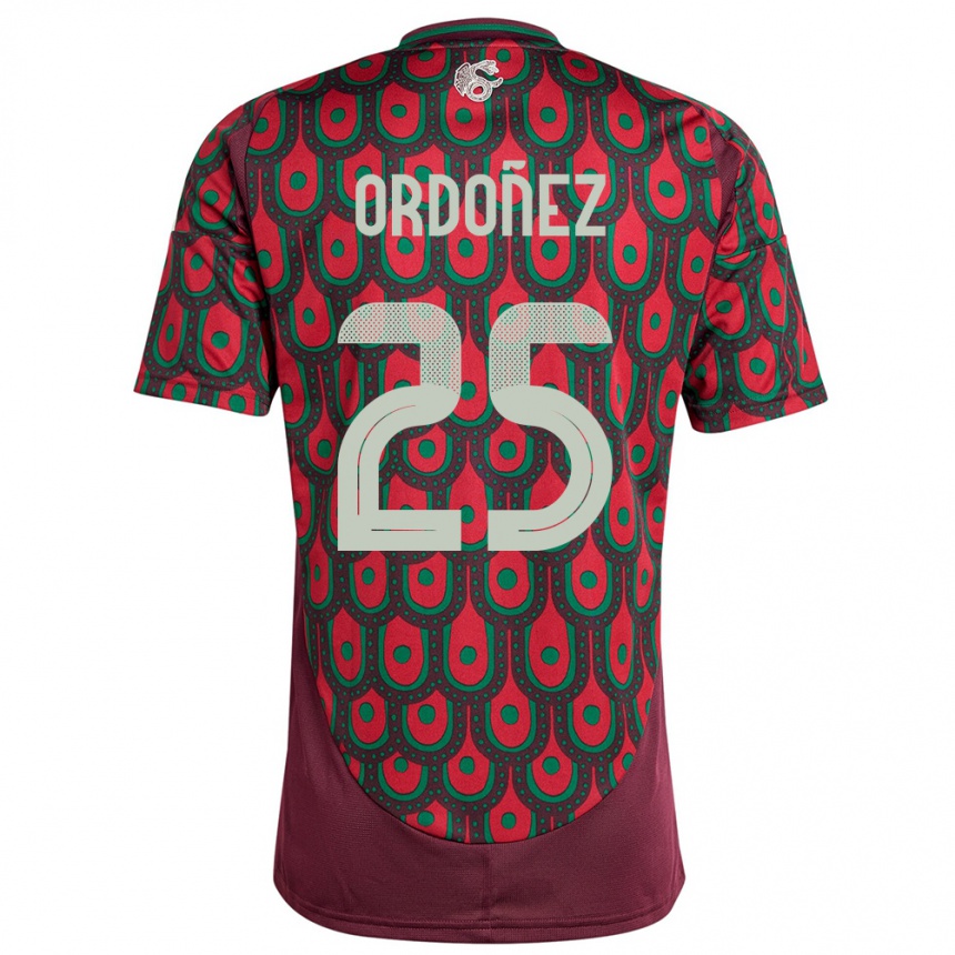 Kids Football Mexico Diana Ordonez #25 Maroon Home Jersey 24-26 T-Shirt Nz