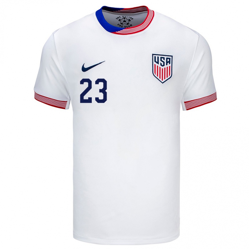 Kids Football United States Kellyn Acosta #23 White Home Jersey 24-26 T-Shirt Nz