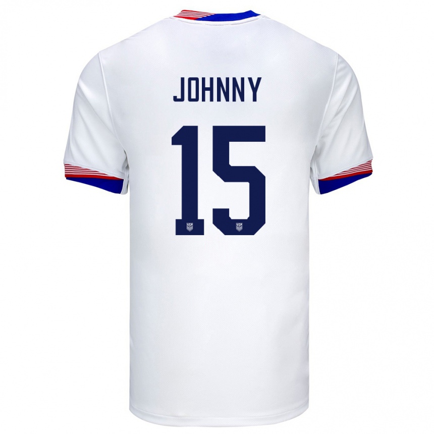 Kids Football United States Johnny #15 White Home Jersey 24-26 T-Shirt Nz