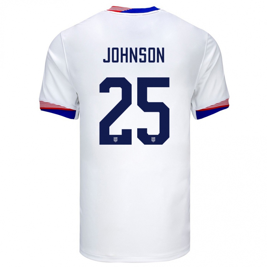 Kids Football United States Sean Johnson #25 White Home Jersey 24-26 T-Shirt Nz