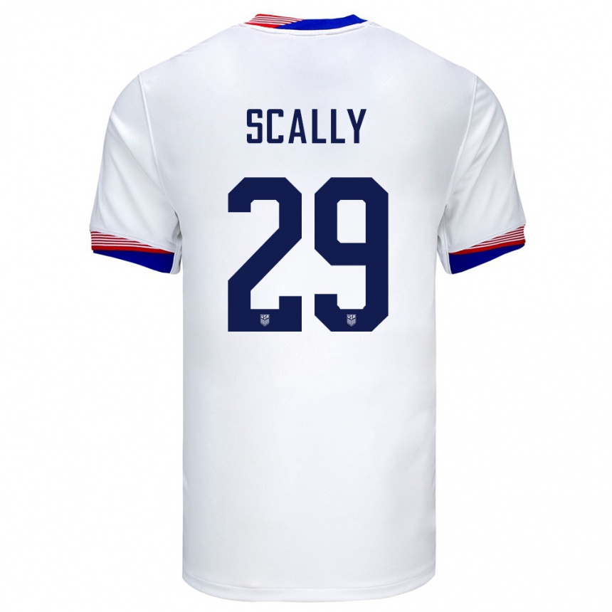 Kids Football United States Joseph Scally #29 White Home Jersey 24-26 T-Shirt Nz