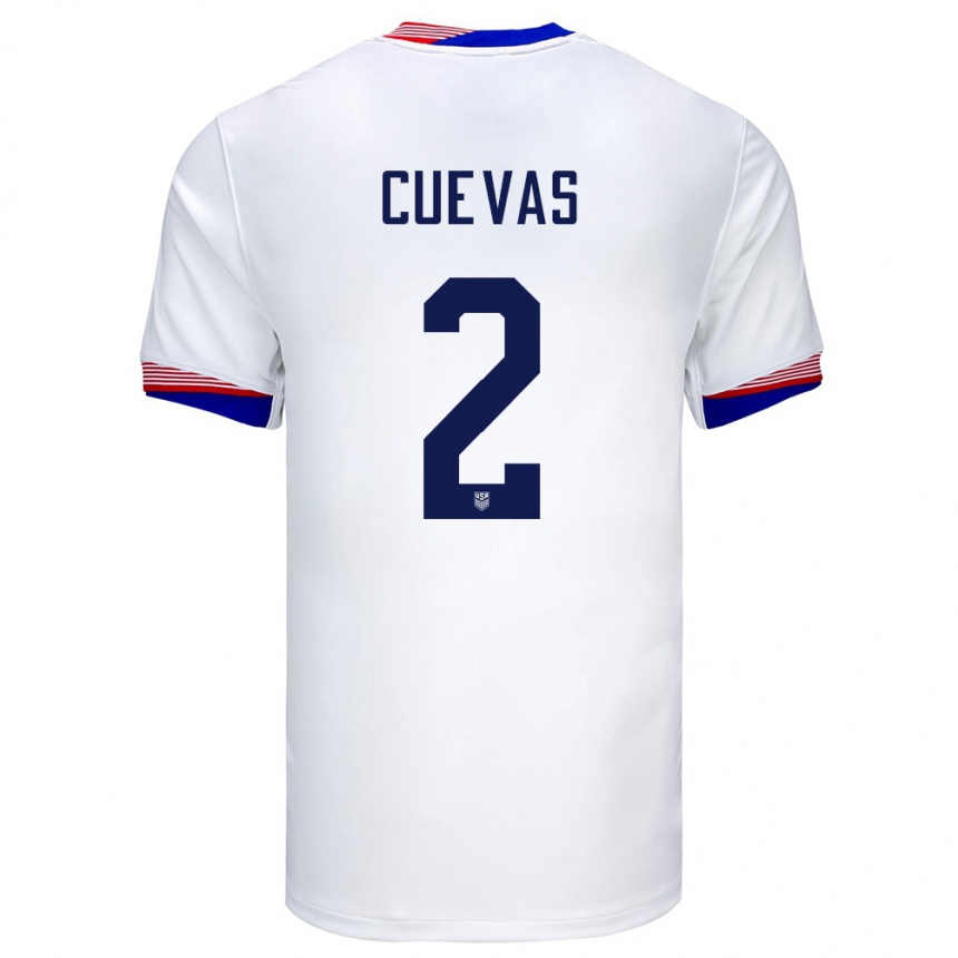 Kids Football United States Mauricio Cuevas #2 White Home Jersey 24-26 T-Shirt Nz