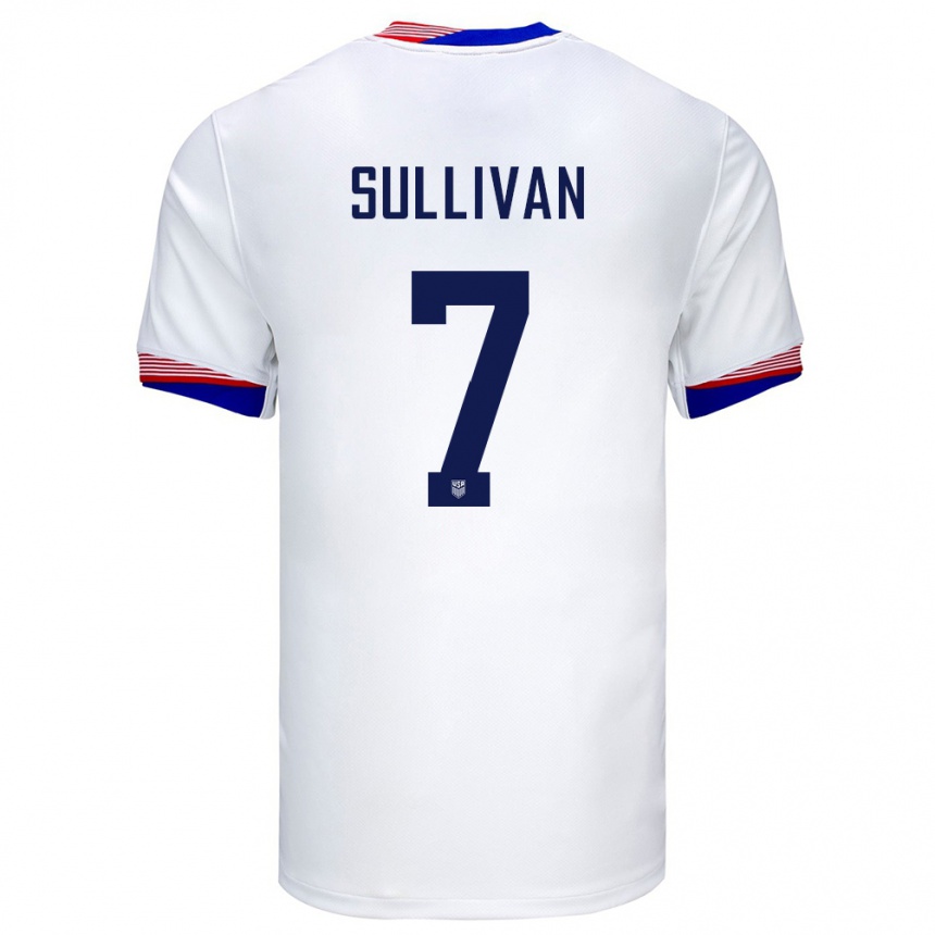 Kids Football United States Quinn Sullivan #7 White Home Jersey 24-26 T-Shirt Nz