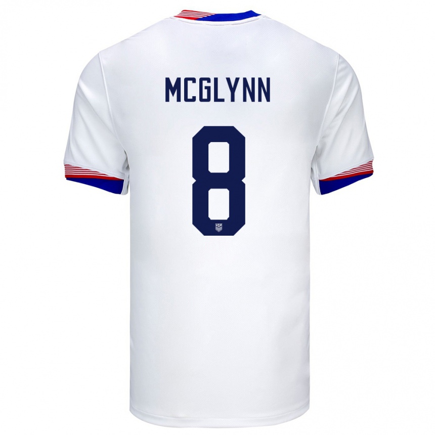 Kids Football United States Jack Mcglynn #8 White Home Jersey 24-26 T-Shirt Nz