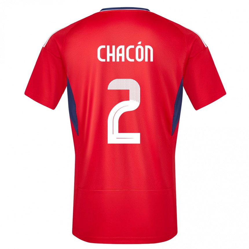 Kids Football Costa Rica Daniel Chacon #2 Red Home Jersey 24-26 T-Shirt Nz