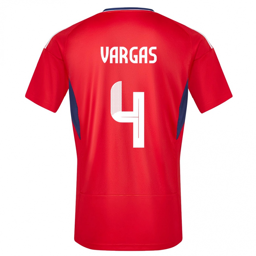 Kids Football Costa Rica Juan Pablo Vargas #4 Red Home Jersey 24-26 T-Shirt Nz