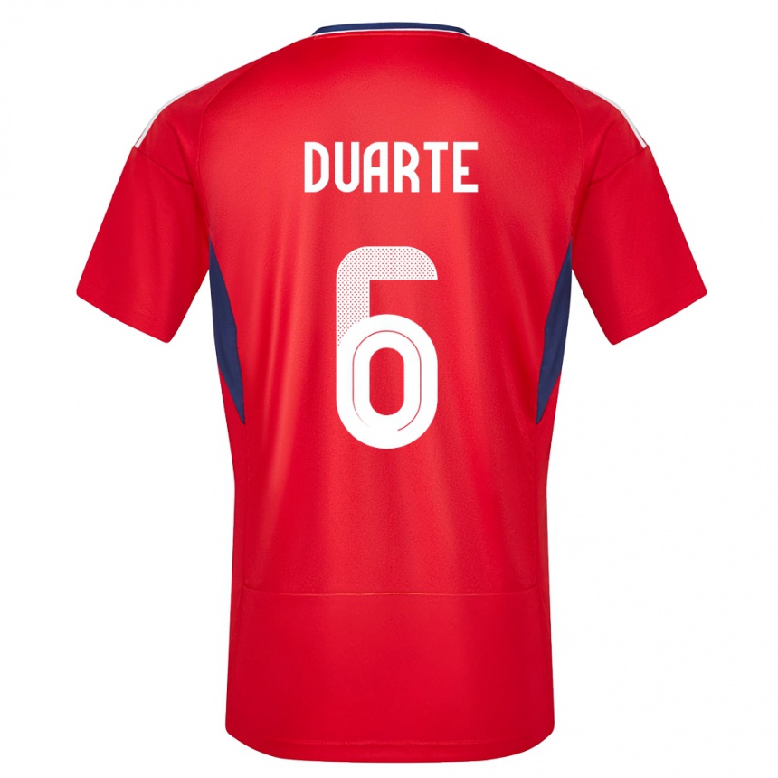 Kids Football Costa Rica Oscar Duarte #6 Red Home Jersey 24-26 T-Shirt Nz