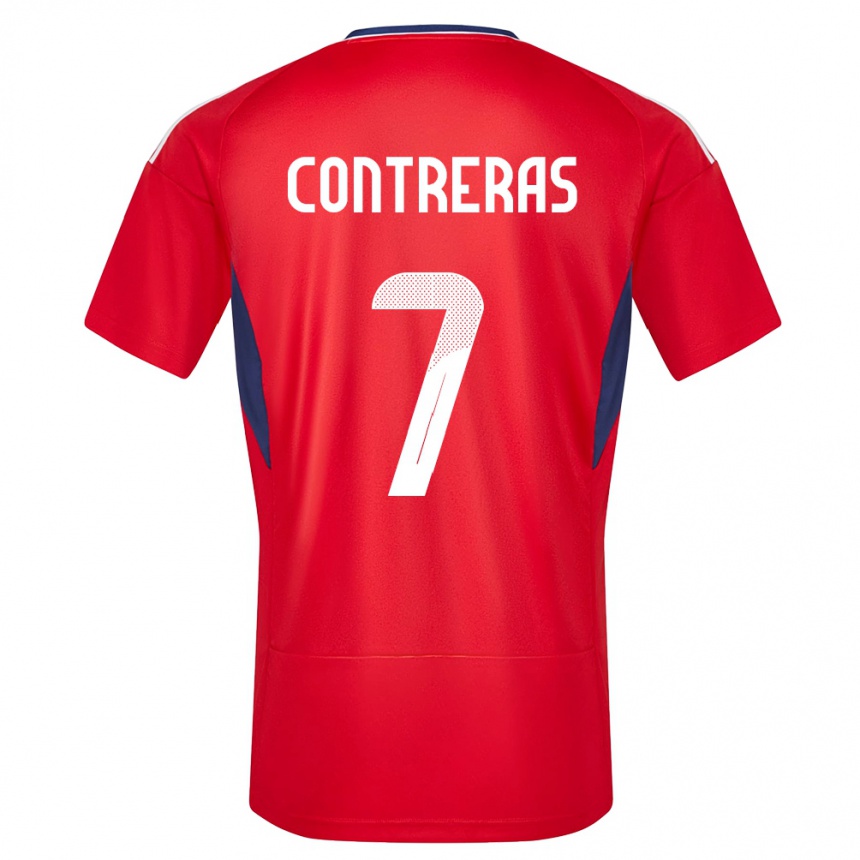 Kids Football Costa Rica Anthony Contreras #7 Red Home Jersey 24-26 T-Shirt Nz