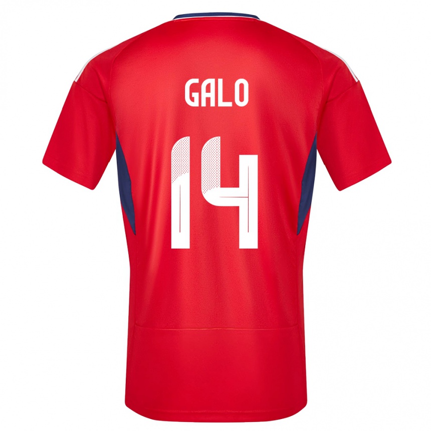 Kids Football Costa Rica Orlando Galo #14 Red Home Jersey 24-26 T-Shirt Nz