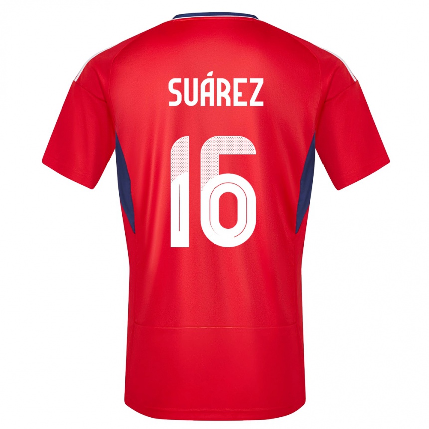 Kids Football Costa Rica Aaron Suarez #16 Red Home Jersey 24-26 T-Shirt Nz