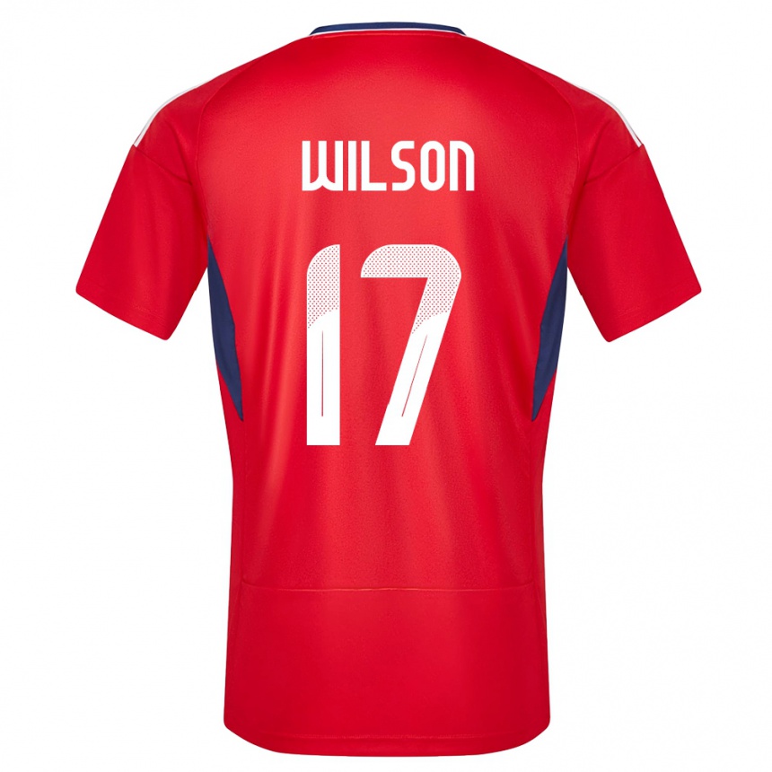 Kids Football Costa Rica Roan Wilson #17 Red Home Jersey 24-26 T-Shirt Nz