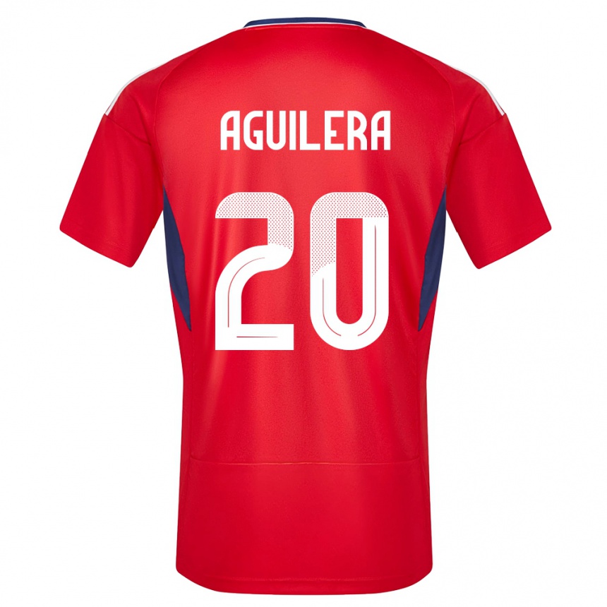 Kids Football Costa Rica Brandon Aguilera #20 Red Home Jersey 24-26 T-Shirt Nz