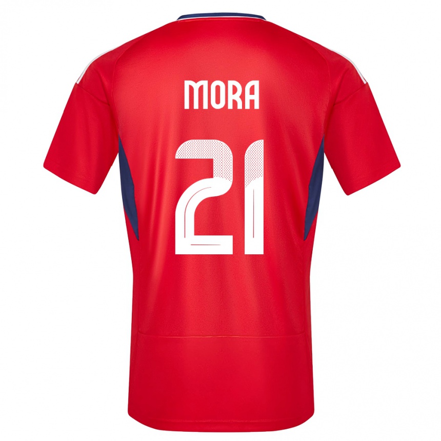 Kids Football Costa Rica Carlos Mora #21 Red Home Jersey 24-26 T-Shirt Nz